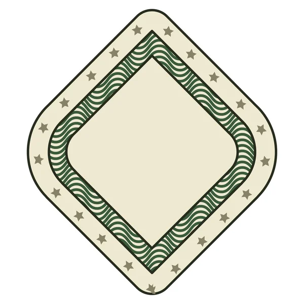 Znak dolaru těsnění izolované ikonu — Stockový vektor