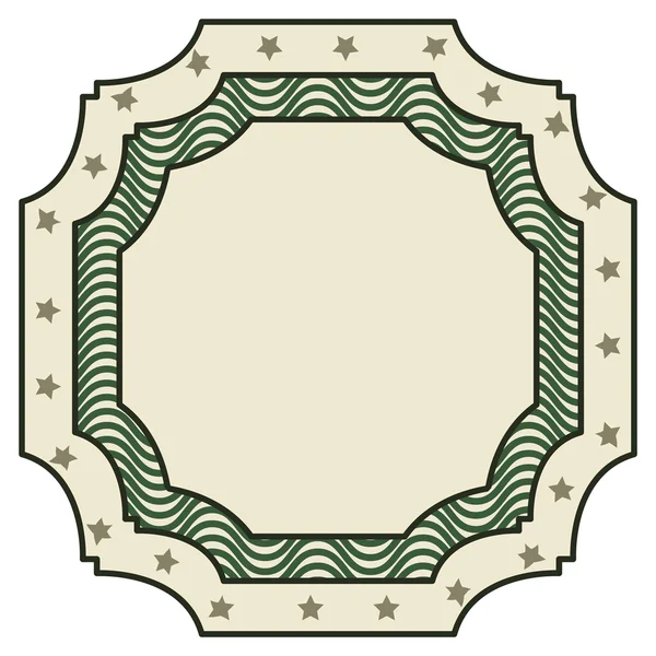 Dólar emblema selo ícone isolado — Vetor de Stock