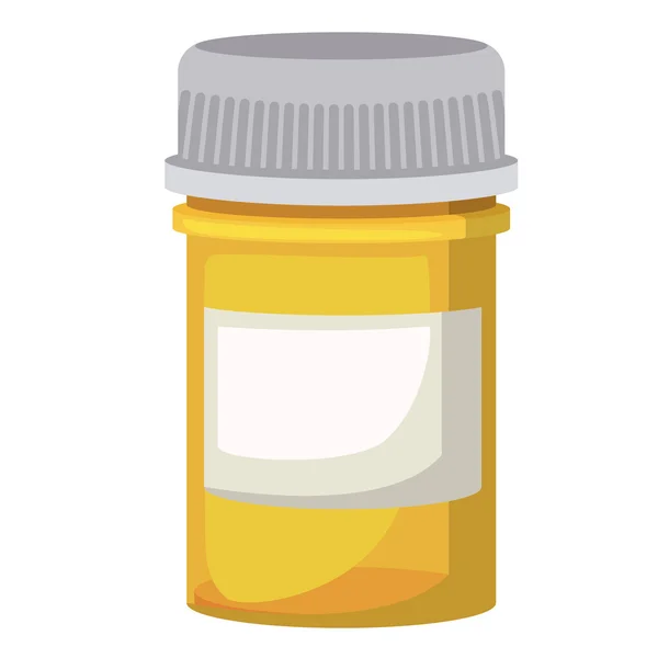 瓶容器药物孤立的图标 — 图库矢量图片