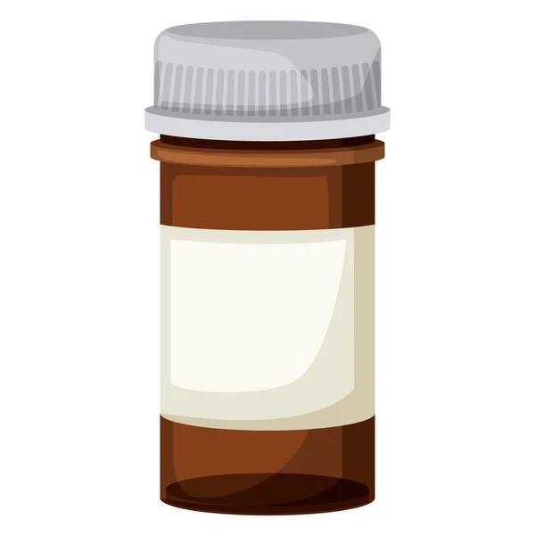 Láhev kontejner léků izolovaných ikona — Stockový vektor