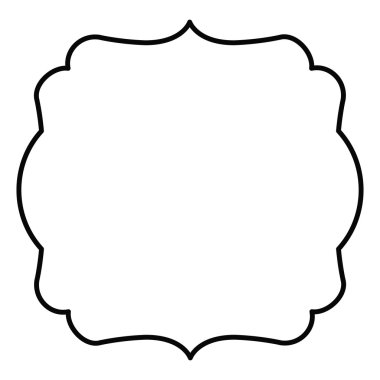 zarif çerçeve dekorasyon izole