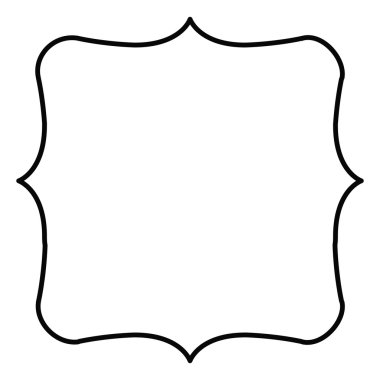 zarif çerçeve dekorasyon izole