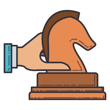 at satranç izole simgesi