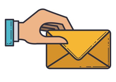 Zarf iletisi izole simgesi