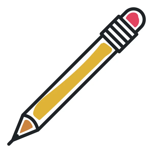 Ceruza eszköz office elszigetelt ikon — Stock Vector