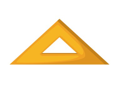 kural üçgen okul izole simgesini