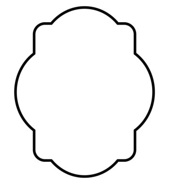 zarif çerçeve dekorasyon izole