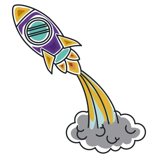 Raketen start launcher isolerade ikonen — Stock vektor