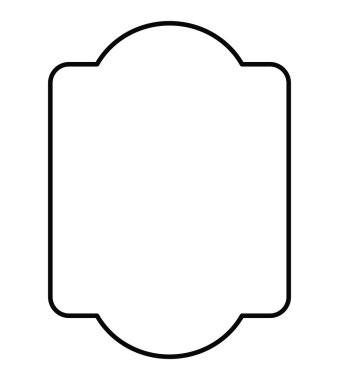 zarif çerçeve dekorasyon izole