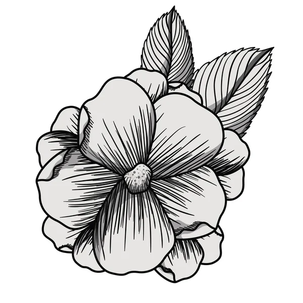 Beau dessin de fleur isolé — Image vectorielle