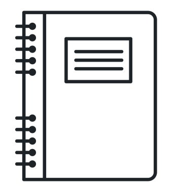 metin kitap izole simgesi