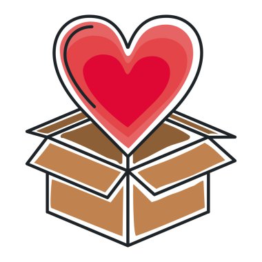 Kutu Karton Ambalaj simge vektör illüstrasyon izole