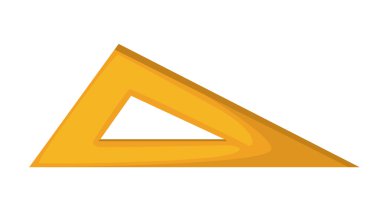 kural üçgen okul izole simgesini