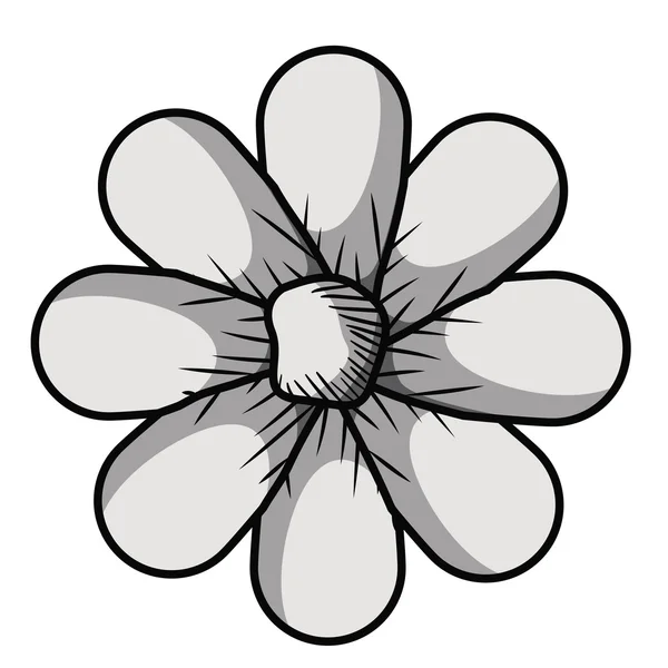 Beautiful flower drawing isolated — Stock Vector