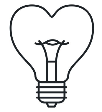 Ampul Işık izole simgesi