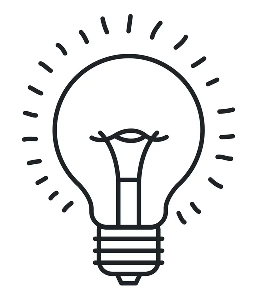 Žárovka světla izolované ikona — Stockový vektor