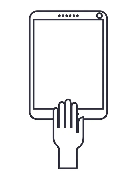 Tableta tecnología aislado icono — Vector de stock