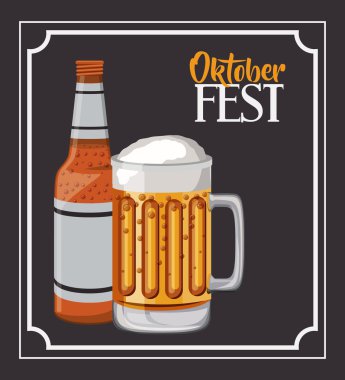 bira çerçeve oktoberfest tasarım