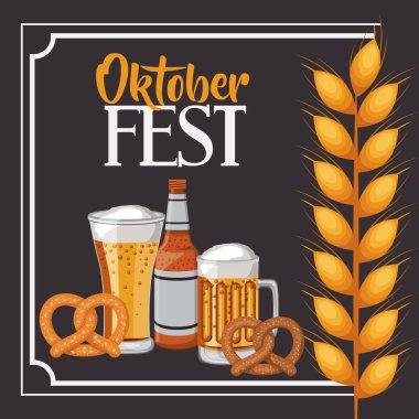 bira çerçeve oktoberfest tasarım