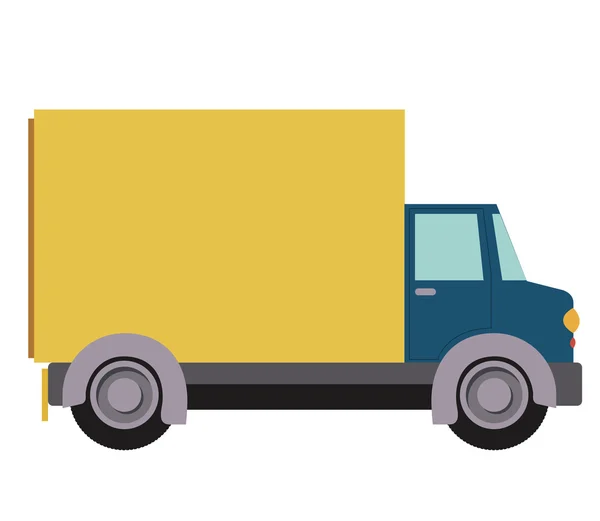 Truck delivery logistics design — Stock Vector