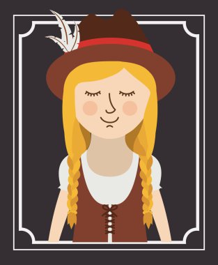 kadın Alman oktoberfest tasarım