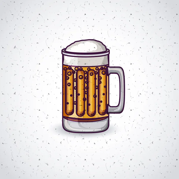 Verre bière boisson design — Image vectorielle