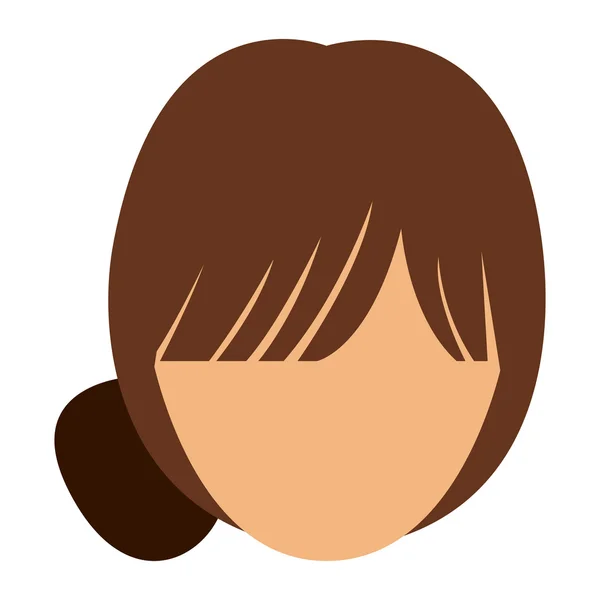 Mujer cabeza femenina avatar diseño — Vector de stock