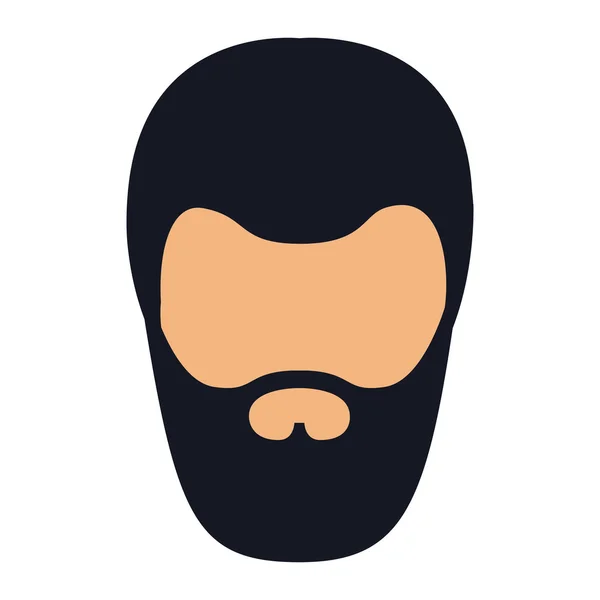 Hombre cabeza masculina bigote avatar diseño — Vector de stock