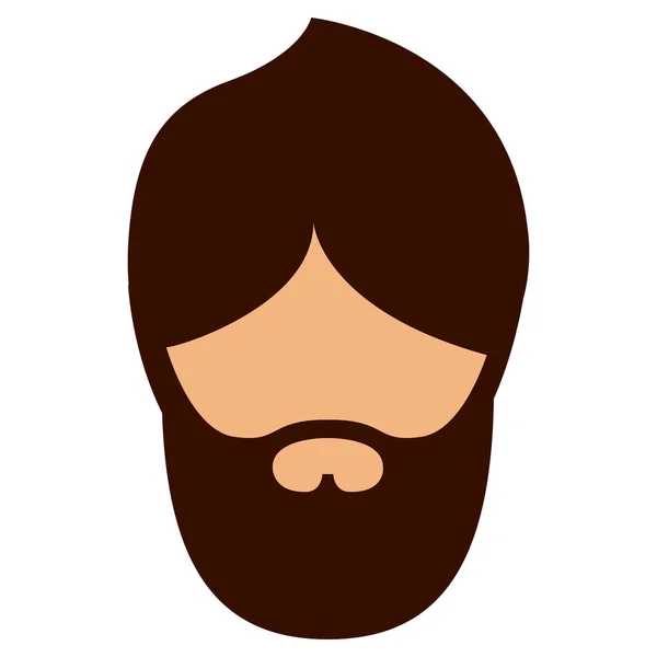 Adam erkek baş bıyık avatar tasarım — Stok Vektör