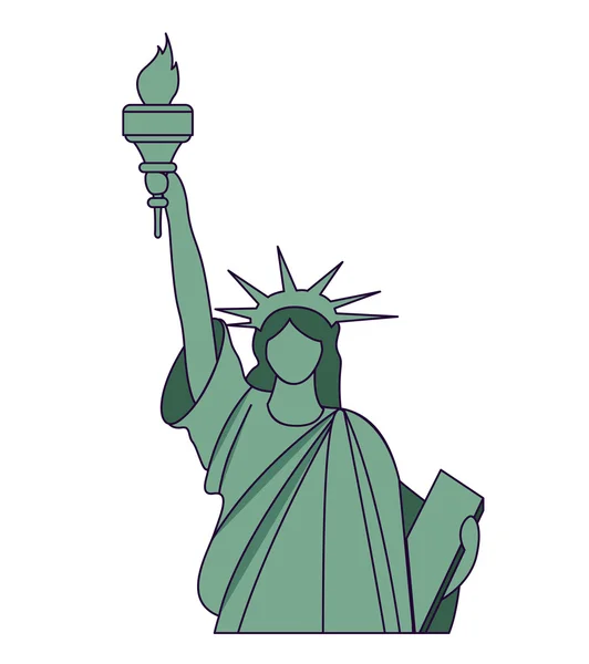 Onafhankelijkheid standbeeld usa landmark ontwerp — Stockvector