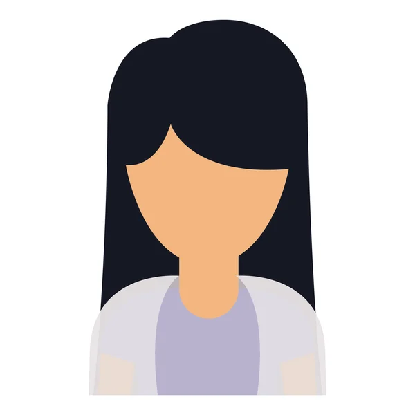 Vrouw vrouwelijke avatar ontwerp — Stockvector