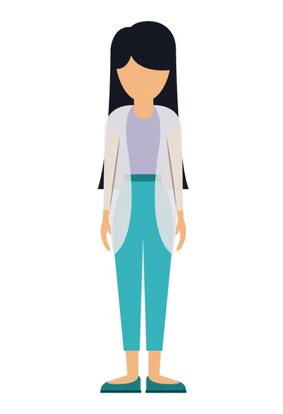 Mujer mujer avatar diseño — Vector de stock