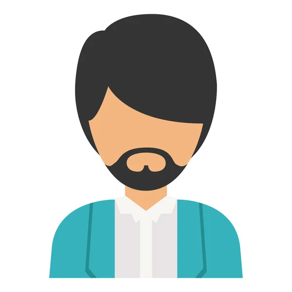 Homme mâle moustache avatar design — Image vectorielle