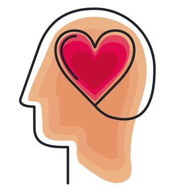 genç adam profili simgesi izole edildi