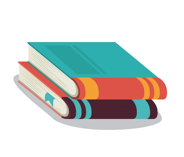 Livres groupe bibliothèque design — Image vectorielle