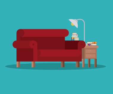 oturma odası Kitaplık tasarımı