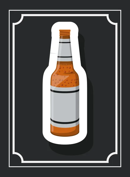 Bouteille bière boisson design — Image vectorielle