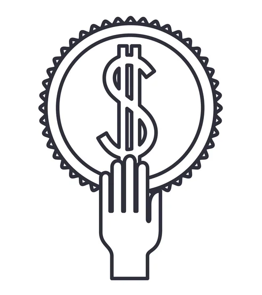 Mince peníze izolované ikonu vektorové ilustrace design — Stockový vektor