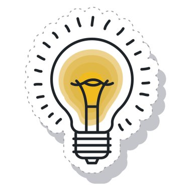 Ampul Işık izole simgesi