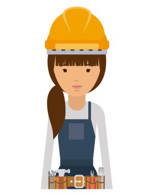 tek tip tasarım ile kadın karikatür