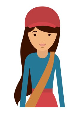 tek tip tasarım ile kadın karikatür