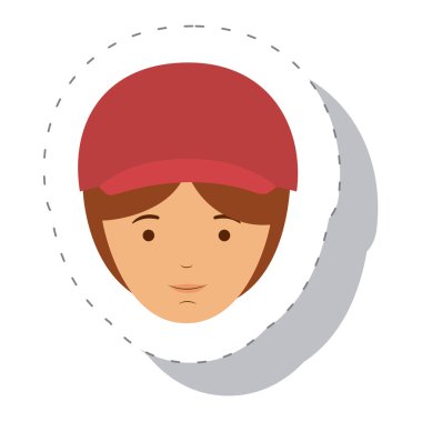 adam erkek baş bıyık avatar tasarım şapka