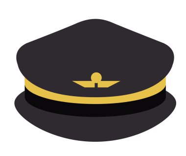 kanatları sembol tasarımı ile Pilot şapkası