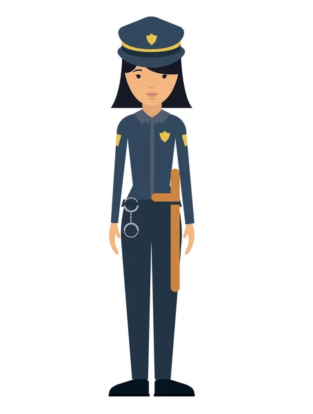Dessin animé femme avec design uniforme — Image vectorielle