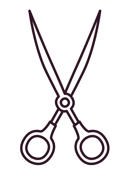 Scissor instrument silhouette design — Stock vektor