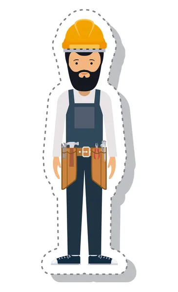 Man cartoon met uniform ontwerp — Stockvector