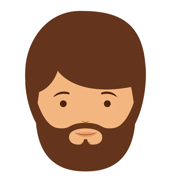 Hombre cabeza masculina bigote avatar diseño — Vector de stock