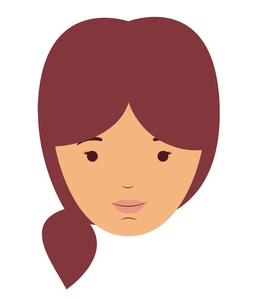 Mujer o niña diseño de dibujos animados — Vector de stock