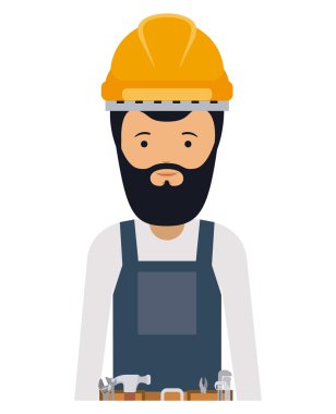 tek tip tasarım ile adam karikatür