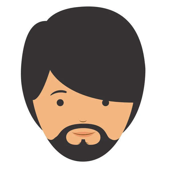 Adam erkek baş bıyık avatar tasarım — Stok Vektör